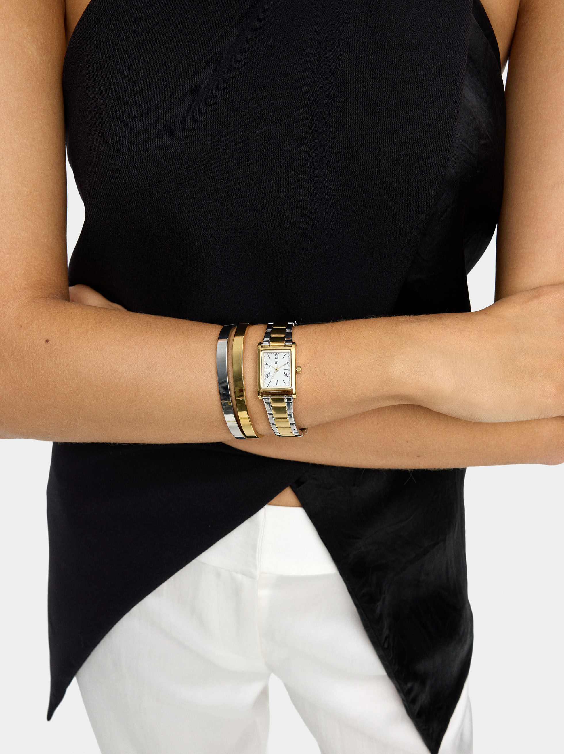 Set orologio con cinturini bicolori