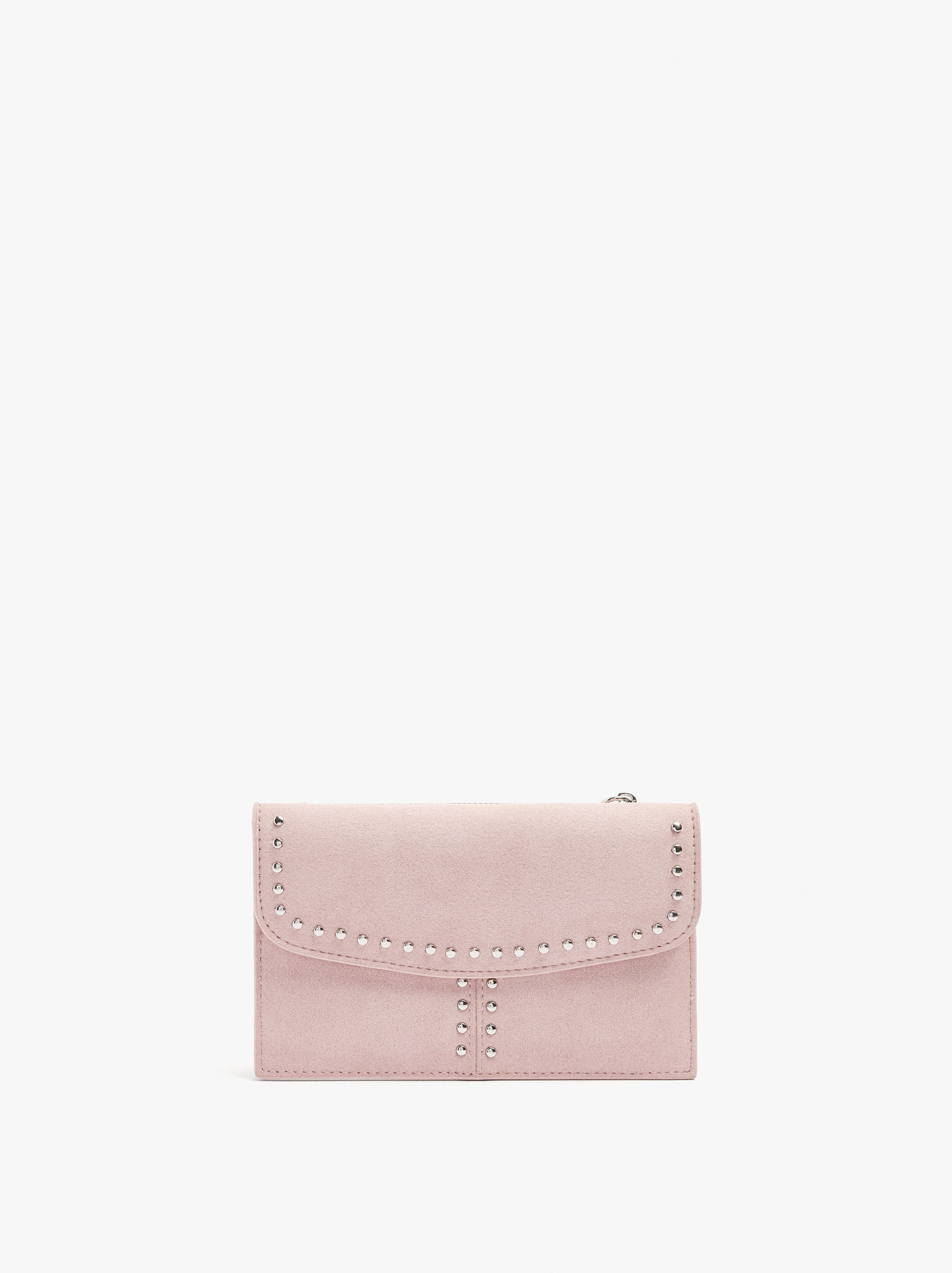 Borsa multifunzionale con borchie e effetto pelle