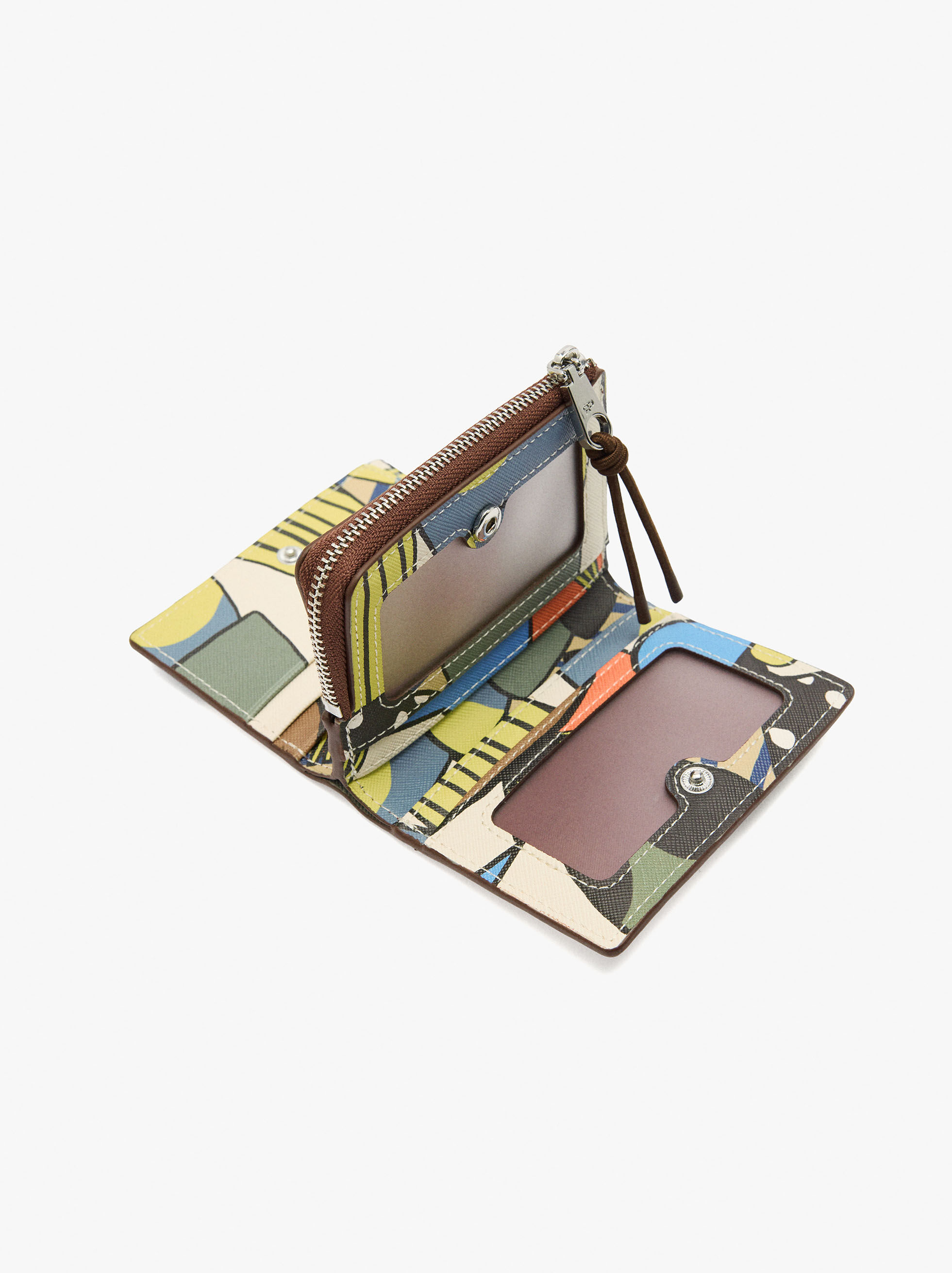Portamonete con stampa e texture